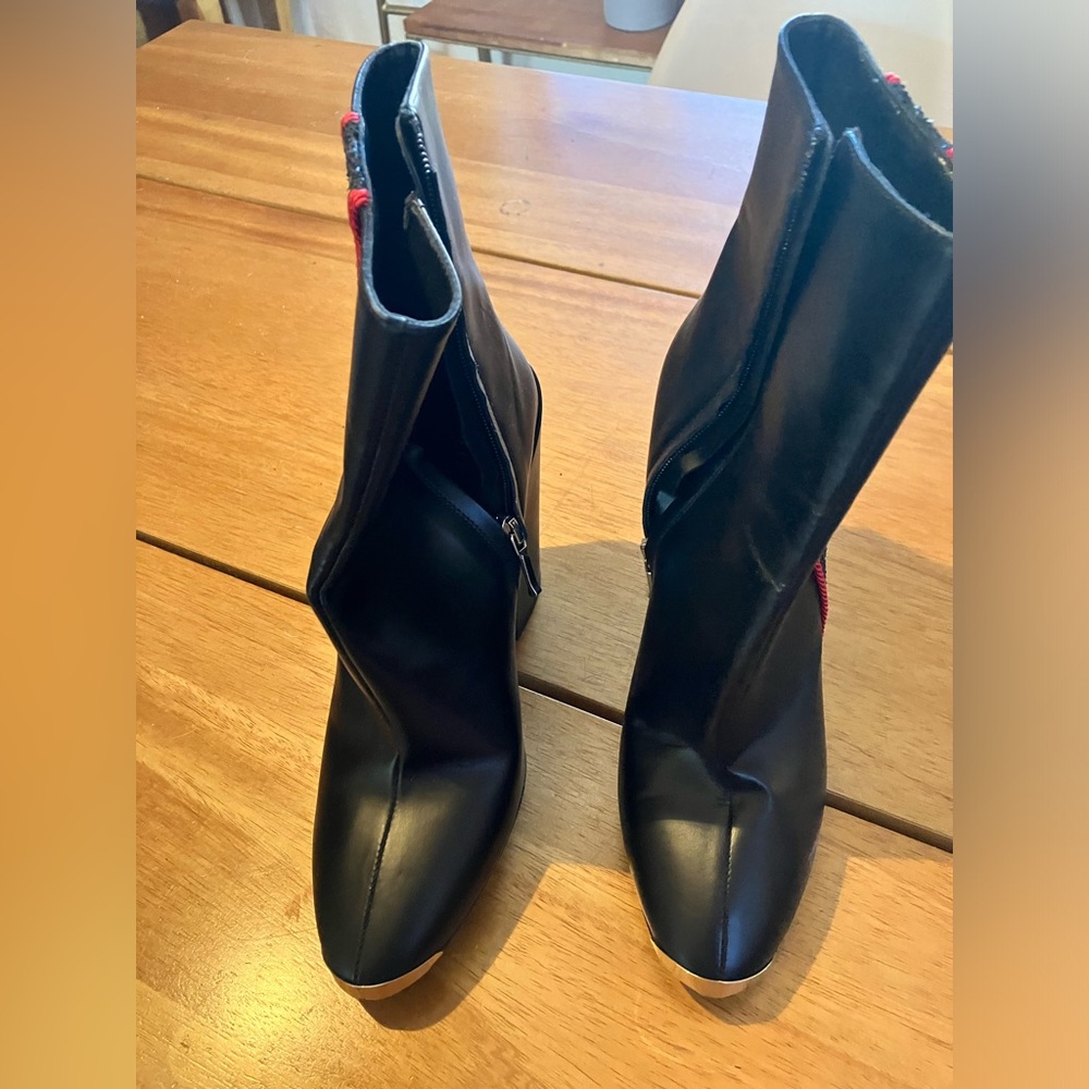 RARE! AMIRI Glitter Striper Leather Boots - Picture 11 of 13